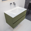 Mondiaz VICA ensemble de meuble de salle de bain - 80cm - meuble sous-vasque armée - 2 tiroirs - lavabo nuage milieu - sans trou de robinet version XL 60cm de haut SW1089989