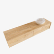 ENSEMBLE DE MEUBLE MONDIAZ LUSH - 180 cm - 2 tiroirs - lavabo BARCO - vasque à droite - 1 trou de robinet - chêne blanchi SW409552