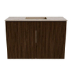 Mondiaz JOYA-DLUX Meuble de toilette 60cm - couleur Walnut - Vasque FAYE position Milieu Sans trou de robinet couleur Arena SW1424304