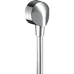 Hansgrohe Fixfit Coude de raccord mural E avec clapet anti-retour chrome noir brossé SW528793