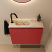 MONDIAZ TURE-DLUX 60cm toiletmeubel Fire. EDEN wastafel Frappe positie links. Met 1 kraangat. SW1105211