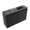 MONDIAZ TURE-DLUX Meuble de toilettes 80 cm Urban. EDEN lavabo Lava position droite. Sans trou de robinet. SW1103637