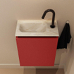 MONDIAZ TURE-DLUX Meuble toilette - 40cm - Fire - EDEN - vasque Ostra - position gauche - 1 trou de robinet SW1104828