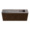 Mondiaz JOYA-DLUX 100cm meuble de toilette - couleur Walnut - Vasque FAYE position Droite 1 trou de robinet couleur Sombra. SW1424748