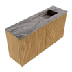 Mondiaz JOYA-DLUX Meuble de salle de bains - 80cm - couleur Oak - Vasque FAYE position Droite Sans trou de robinet couleur Sombra SW1424243