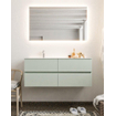 Mondiaz VICA ensemble de meuble de salle de bain - 120cm - meuble sous lavabo gris - 4 tiroirs - lavabo cloud gauche - 1 trou de robinet - miroir LED - version XL 60cm de haut SW1098207