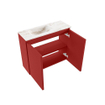 MONDIAZ TURE-DLUX Meuble toilette - 60cm - Fire - EDEN - vasque Frappe - position gauche - 1 trou de robinet SW1105211