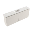 MONDIAZ TURE-DLUX meuble de toilettes 120 cm Linen. Lavabo EDEN Ostra position milieu. Avec 1 trou de robinet. SW1104930