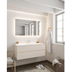 Mondiaz VICA Meuble Linen avec 2 tiroirs 120x50x45cm vasque lavabo Cloud centre 1 trou de robinet SW411020