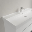 Villeroy & Boch Collaro lavabo à poser sur meuble - 120x47cm - avec trop-plein 1 trou de robinet CeramicPlus stone white SW358339