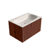 MONDIAZ KURVE-DLUX Meuble de salle de bains 70 cm couleur Ruby avec 1 tiroir et 0 porte. Lavabo BIG SMALL Central sans trou de robinet Meli. SW1431966