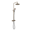Hotbath Cobber ensemble de douche pluie thermostatique avec douche de tête ronde 30cm douchette ronde laiton vieilli SW440477