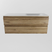 Mondiaz Aivy badmeubelset - 120x45x50cm - 0 kraangaten - 1 wasbak talc Solid surface - Rechts - 2 lades - Zonder spiegel - Melamine Chai SW892138