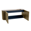 Mondiaz JOYA-DLUX Meuble de salle de bains - 101,6cm - arrondi gauche couleur Dusk - Vasque FAYE position droite sans trou de robinet couleur Arena SW1425789