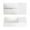 Clou vale lave-main 38x19x7cm avec trou de robinet préformé droit céramique blanc mat SW451453