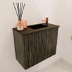 Mondiaz JOYA 50cm meuble de salle de bains - couleur Shadow - Vasque FAYE position Droite 1 trou de robinet couleur Urban. SW1421486
