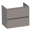BRAUER Joy wastafelonderkast ondiep - 60x39x50cm - 2 softclose lades - greeploos - 1 sifon uitsparing - mat taupe SW1201251