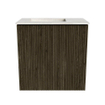 Mondiaz JOYA-DLUX 40cm toiletmeubel - kleur Shadow - Wastafel FAYE positie Links Zonder kraangat kleur Ostra. SW1422959