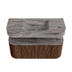 MONDIAZ THOR-DLUX 110cm badmeubel ronding links + rechts kleur Walnut met 1 lade en 2 deuren. Vrijhangende wastafel CLOUD Midden 1 kraangat kleur Sombra. SW1463035