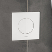 Wisa Maro Plaque de commande carrée plastique dualflush DF blanc 0704433