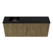 Mondiaz JOYA 100cm toiletmeubel - kleur Dusk - Wastafel FAYE positie Links 1 kraangat kleur Urban. SW1421652
