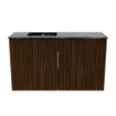 Mondiaz JOYA-DLUX 70cm meuble de salle de bains - couleur Walnut - Vasque FAYE position Gauche Sans trou de robinet couleur Lava. SW1422455