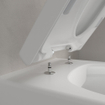 Villeroy & Boch Avento Pack WC 37x31.5cm - direchtflush - à fond creux - avec réservoir encastrable - plaque de commande noir mat - Stone White CeramicPlus SW956270