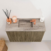 Mondiaz JOYA-DLUX 60cm toiletmeubel - kleur Dusk - Wastafel FAYE positie Midden 1 kraangat kleur Oza. SW1425962