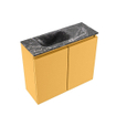MONDIAZ TURE-DLUX Meuble WC 60cm Ocher. Lavabo EDEN Lava position gauche. Avec 1 trou de robinetterie. SW1103913