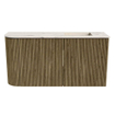 Mondiaz JOYA-DLUX Meuble de toilette 81,6cm - arrondi gauche couleur Dusk - Vasque FAYE position droite Sans trou de robinet couleur Nata SW1425933