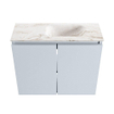 MONDIAZ TURE-DLUX Meuble toilette - 60cm - Clay - EDEN - vasque Frappe - position droite - sans trou de robinet SW1102756