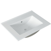 Saniclass Vygo Meuble lavabo - 81x2x46cm - trop-plein - 1 vasque - 0 trous de robinet - céramique - blanc SW773926