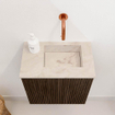 Mondiaz JOYA-DLUX Meuble de toilette 40cm - couleur Walnut - Vasque FAYE position Droite Sans trou de robinet couleur Frappe SW1422293