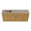 Mondiaz JOYA-DLUX 100cm toiletmeubel - kleur Oak - Wastafel FAYE positie Links 1 kraangat kleur Saba. SW1424199