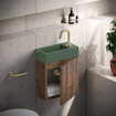 Clou Flush 3 fontein 36x18cm + kraang. rechts mat pijnboom groen ker SW795726