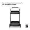 Umbra Bellwood chariot de service 53x44x80cm Acier Noir/noyer SW719981