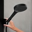 Hansgrohe Rainfinity showerpipe 360 1jet avec tablette de douche 350 mat noir mat SW918136