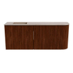 Mondiaz JOYA-DLUX 101.6cm toiletmeubel - ronding rechts kleur Ruby - Wastafel FAYE positie Links 1 kraangat kleur Saba. SW1425622