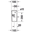 Duravit ME by Starck réservoir combiné + mécanisme intérieur avec raccordement gauche/droite 6L double chasse blanc SW84190