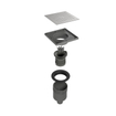 Easy Drain Aqua Quattro vloerput met ABS afwerkdeel RVS rooster en onderuitlaat 15x15cm inbouwdiepte 101/139mm waterslot 50mm 2302688