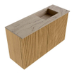 Mondiaz JOYA-DLUX Meuble de toilette 70cm - couleur Chêne - Vasque FAYE position Droite 1 trou de robinet couleur Arena SW1423853