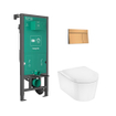 Hansgrohe EluPura S Toiletset - inbouwreservoir - bedieningsplaat - Brushed Bronze SW1406568
