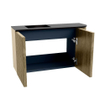 Mondiaz JOYA 71.6cm toiletmeubel - ronding rechts kleur Dusk - Wastafel FAYE positie Links Zonder kraangat kleur Urban. SW1421685