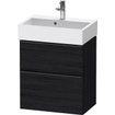 Duravit D-neo Meuble sous vasque 58.4x37.2x62.5cm 2 tiroirs Chêne noir mat SW641402