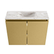 MONDIAZ TURE-DLUX Meuble toilette - 60cm - Oro - EDEN - vasque Glace - position centrale - sans trou de robinet SW1103382