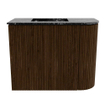 Mondiaz JOYA-DLUX Meuble de salle de bains 51.6cm - arrondi droit couleur Walnut - Vasque FAYE position Gauche Sans trou de robinet couleur Lava SW1422465