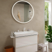 Hansgrohe Tecturis Mitigeur lavabo - vidage push to open - bec 13cm - avec bonde - blanc mat SW918757