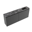MONDIAZ TURE-DLUX meuble WC 120 cm Dark Grey. EDEN lavabo Lava position droite. Avec 1 trou de robinet. SW1103768
