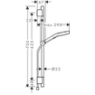 hansgrohe Rainfinity doucheset 130 3jet EcoSmart met glijstang 65 cm, push-schuifstuk en textiel doucheslang 160 cm Brushed Bronze SW918218
