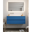 Mondiaz VICA ensemble de meuble de salle de bain - 120cm - meuble sous-vasque jeans - 2 tiroirs - lavabo moon gauche - sans trou de robinet version XL 60cm de haut SW1090927